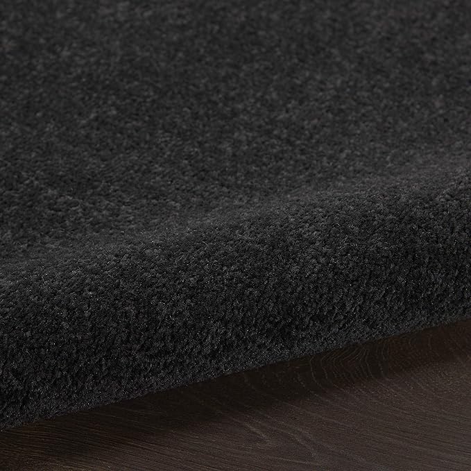 Nourison Home Nourison Essentials Black 9' x 12' Area Rug - Easy Clean, Non Shedding, Bed Room, Living Room, Dining Room, Kitchen (9' x 12')