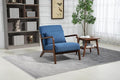 KEIKI Mid Century Modern Accent Chair, Modern Armchair with Sleek Wood Frame, Comes with Comfort Waist Pillow, Boho Decor