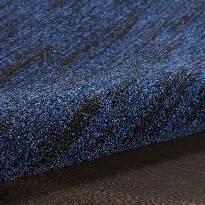 Nourison Home Nourison Essentials Midnight Blue 2'2" x 20' Area Rug - Easy Clean, Non Shedding, Bed Room, Living Room, Dining Room, Kitchen (20' Runner)