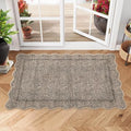 GarveeHome 2x3 Rug, Washable Scalloped Rugs for Entryway, Non Slip Indoor Door Mat, Soft Low Pile Small Area Carpet for Entrance, Bedroom, Kitchen, Laundry, Bathroom, Taupe