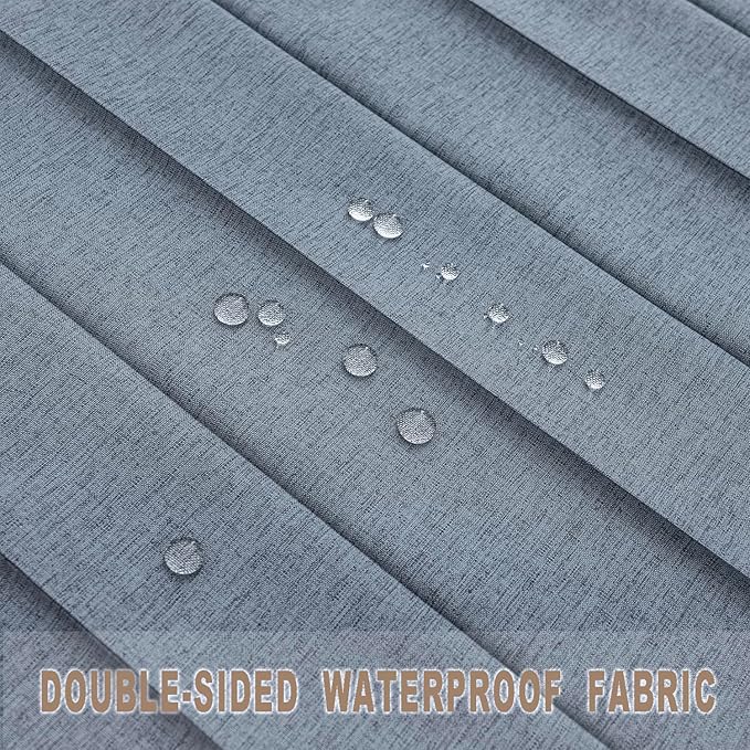 Vatge Door Curtains for Doorways - Faux Linen Accordion Style Doors Curtains for Open Closet, Bedroom, and Laundry Room, Bifold Door Cover for Doorway,1 Panel with Tieback, W52 x L78, Blue