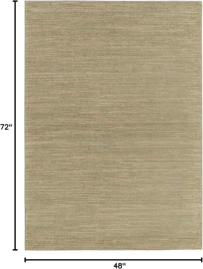 Nourison Home Nourison Essentials Green Gold 4' x 6' Area Rug - Easy Clean, Non Shedding, Bed Room, Living Room, Dining Room, Kitchen (4' x 6')