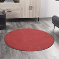 Nourison Home Nourison Essentials Brick Red 4' x Round Area Rug - Easy Clean, Non Shedding, Bed Room, Living Room, Dining Room, Kitchen (4' x Round)