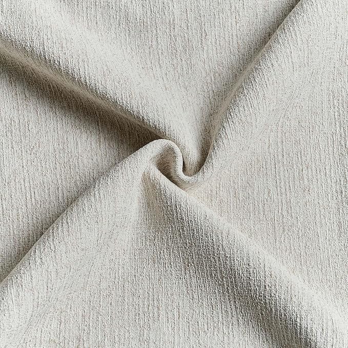 HAUSSY Natural White Wood Throw Pillow Covers 18x18 Inch Set of 2,Boho Decorative Faux Linen Throw Pillows Cozy Farmhouse Accent Cushion Covers,Home Decor for Couch Sofa Bed Living Room