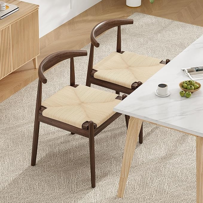 Soohow Dining Chairs Set of 2, Mid Century Modern Kitchen & Dining Room Chairs for Dining Room,Dining Table Chairs with Solid Wood Legs