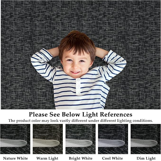 RUGSREAL Washable Rug 10x13 for Living Room Modern Abstract Area Rug Non-Slip Large Contemporary Bedroom Rug Stain Resistant Aesthetic Accent Floor Carpet Foldable Solid Rug for Home Office, Black