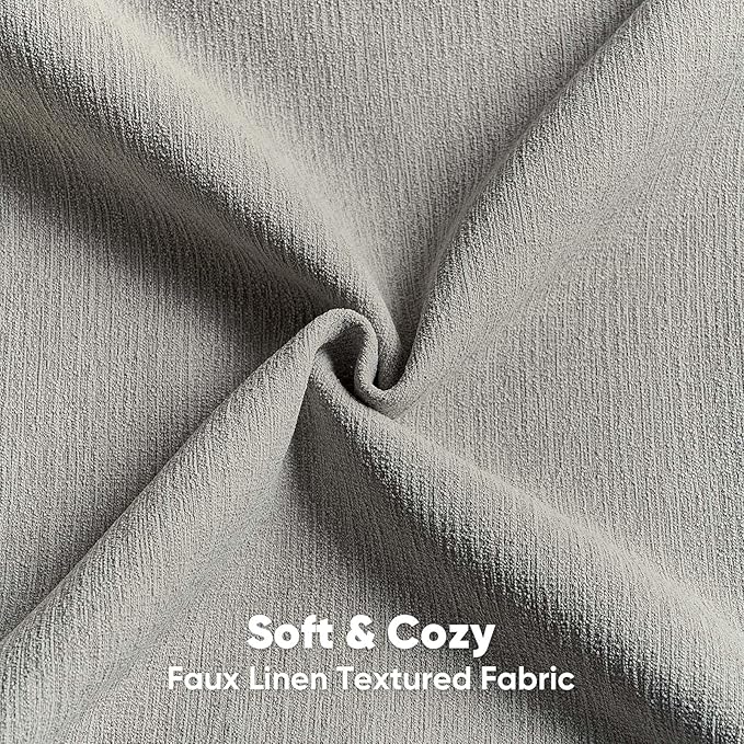 FUTEI Smoke Gray Chenille Decorative Throw Pillow Covers 16x16 Inch Set of 2,Soft Cozy Faux Linen Textured Cushion Case,Farmhouse Home Decor for Couch Living Room