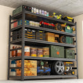 PRESTELION 87" H Garage Shelving 5 Tier Storage Shelves Heavy Duty 3800LBS Adjustable Shelf Unit Metal Garage Shelving for Warehouse Industrial Basement, 87" H x 48" W x 24" D, Black