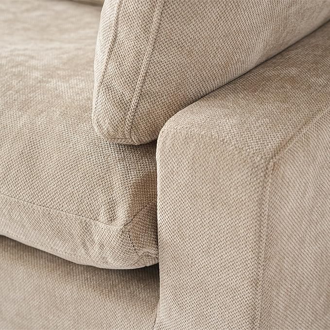 Modular Sectional Sofa Cloud Couch, Oversized 8 Seater Sofa with Ottomans, Extra Large U Shaped Deep Seat Sectional Couches for Living Room, Khaki Sofa Covers Washable&Removable