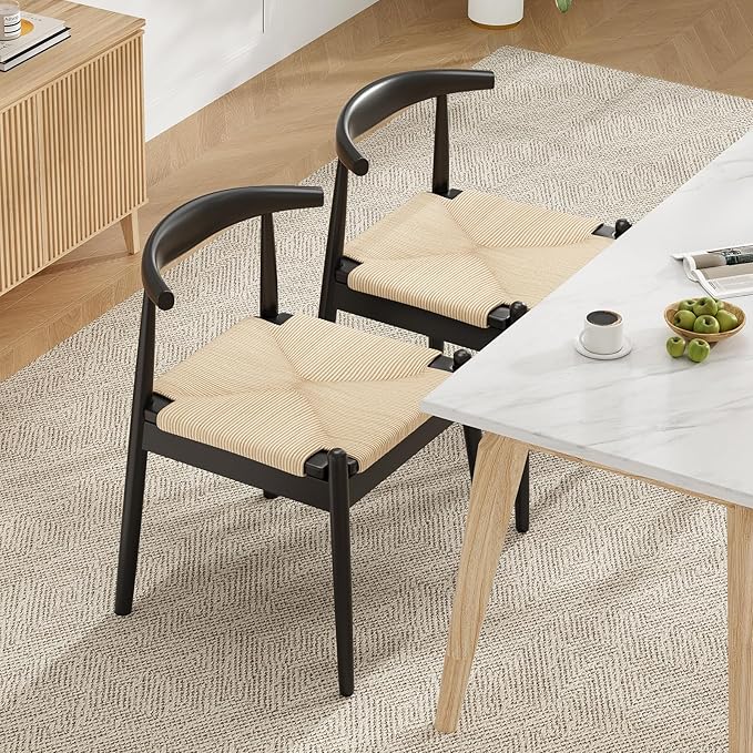 Soohow Dining Chairs Set of 2, Mid Century Modern Kitchen & Dining Room Chairs for Dining Room,Dining Table Chairs with Solid Wood Legs