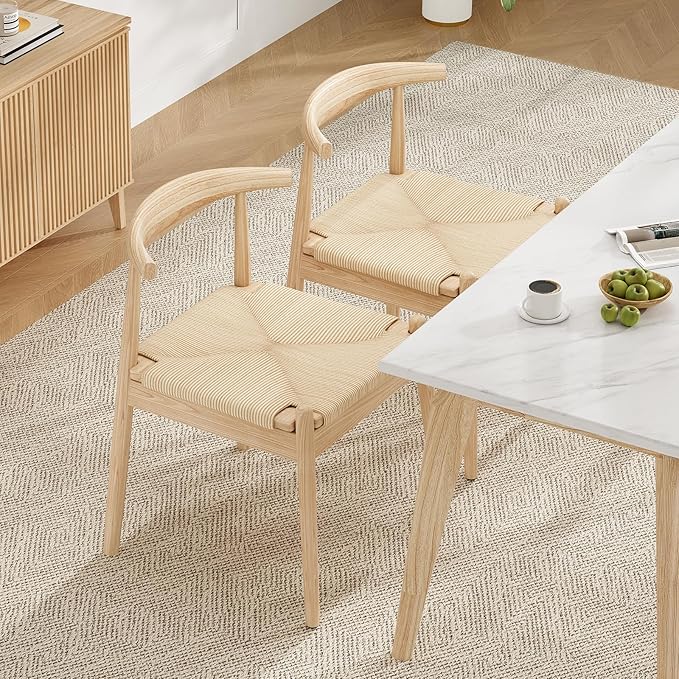 Soohow Dining Chairs Set of 2, Mid Century Modern Kitchen & Dining Room Chairs for Dining Room,Dining Table Chairs with Solid Wood Legs