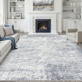 8x10 Area Rugs Living Room: Washable Large Neutral Blue Rug Abstract Soft Modern Stain Resistant Indoor Floor Non-Slip Carpet for Bedroom Nursery Kids Office Playroom Dining Room Under Table Home