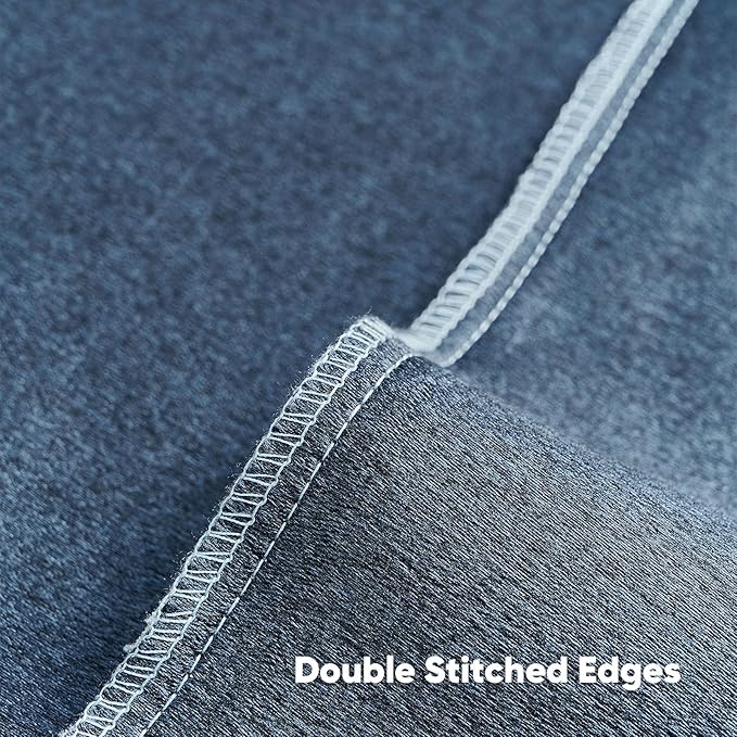 FUTEI Denim Blue Chenille Decorative Throw Pillow Covers 22x22 Inch Set of 2,Soft Cozy Faux Linen Textured Cushion Case,Farmhouse Home Decor for Couch Living Room