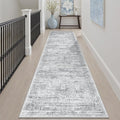 Soalmost Runner Rug 2x7 Washable Non-Slip Hallway Runner Rugs for Kitchen Bathroom Laundry Room Grey Vintage Floor Carpet Runners for Hallways Entryway