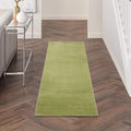 Nourison Home Nourison Essentials Green 2'2" x 10' Area Rug - Easy Clean, Non Shedding, Bed Room, Living Room, Dining Room, Kitchen (10' Runner)