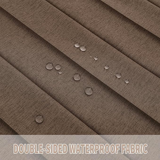 Vatge Door Curtains for Doorways - Brown Curtains for Closets Doors Privacy Room Divider for Room Separation,1 Panel with Tieback, W39 x L78, Brown