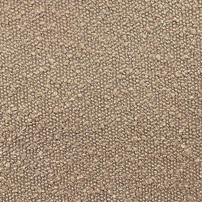 HomePop Storage Round Ottoman with Removable Lid |Homepop Home Décor|Upholstered Round Foot Rest Ottoman - Brown Boucle