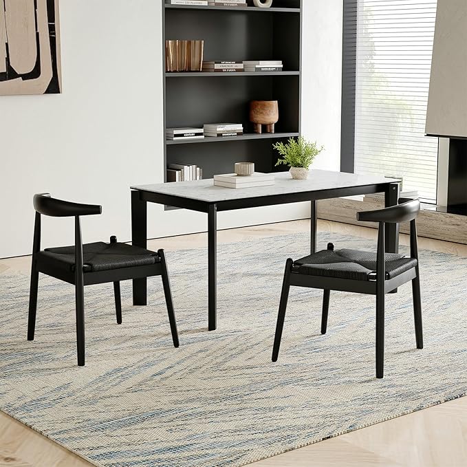 Soohow Dining Chairs Set of 2, Mid Century Modern Kitchen & Dining Room Chairs for Dining Room,Dining Table Chairs with Solid Wood Legs