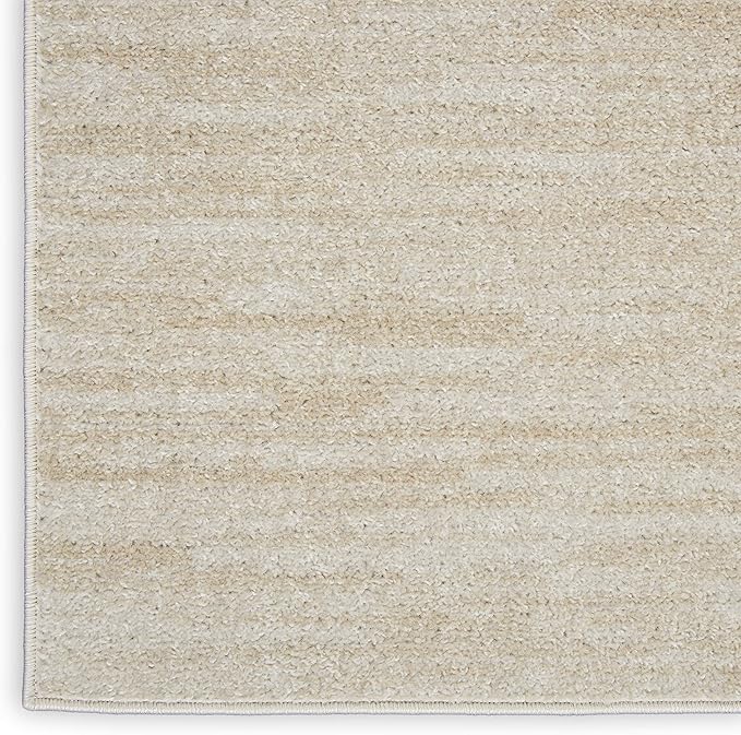 Nourison Home Essentials Indoor/Outdoor Ivory Beige 3' x 5' Area Rug, Easy Cleaning, Non Shedding, Bed Room, Living Room, Dining Room, Backyard, Deck, Patio (3x5)