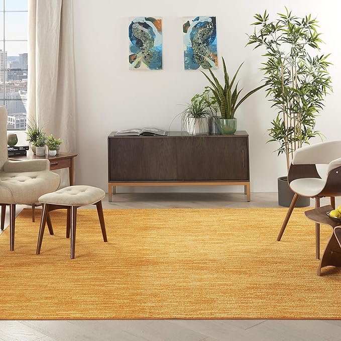 Nourison Home Nourison Essentials Sunburst 5' x Square Area Rug - Easy Clean, Non Shedding, Bed Room, Living Room, Dining Room, Kitchen (5' x Square)