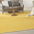 Nourison Home Nourison Essentials Yellow 9' x Square Area Rug - Easy Clean, Non Shedding, Bed Room, Living Room, Dining Room, Kitchen (9' x Square)