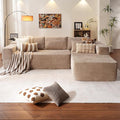 ovios 104" Cloud Boneless Couch with L-Shape Chaise,Modern Sectional Modular Sofa with Deep Seat, Upholstered Couches for Living Room Bedroom,No Assembly Required, Camel (Corduroy Fabric)