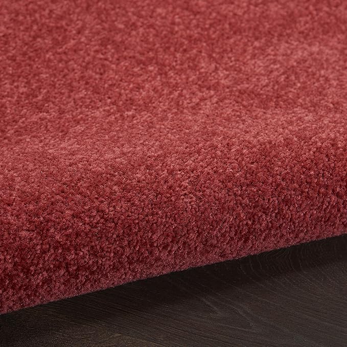 Nourison Home Nourison Essentials Brick Red 2'2" x 12' Area Rug - Easy Clean, Non Shedding, Bed Room, Living Room, Dining Room, Kitchen (12' Runner)