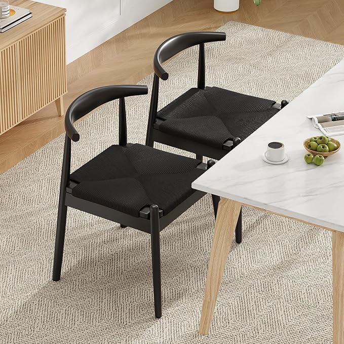 Soohow Dining Chairs Set of 2, Mid Century Modern Kitchen & Dining Room Chairs for Dining Room,Dining Table Chairs with Solid Wood Legs