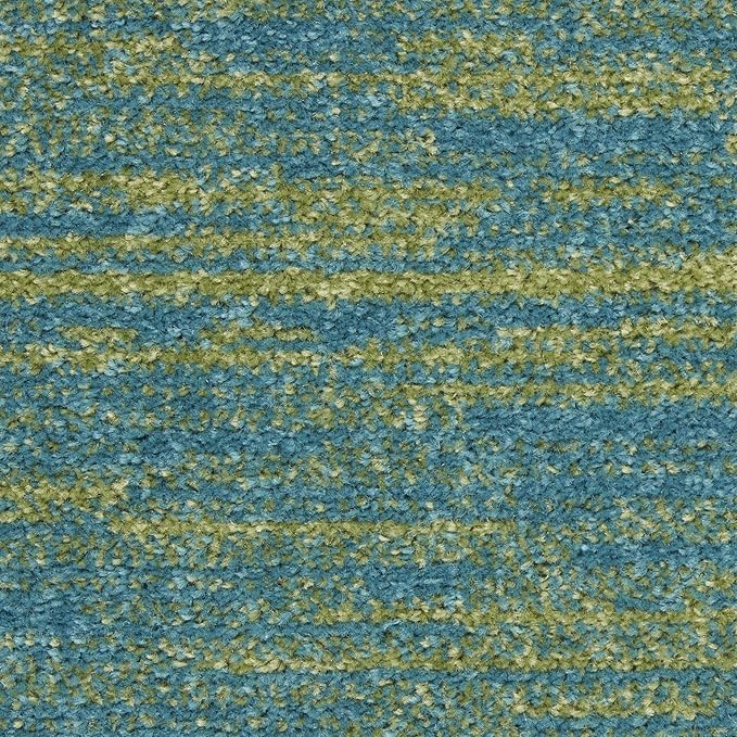 Nourison Home Nourison Essentials Blue Green 4' x 6' Area Rug - Easy Clean, Non Shedding, Bed Room, Living Room, Dining Room, Kitchen (4' x 6')