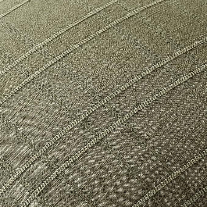 MIULEE Decorative Linen Check Euro Shams Throw Pillow Covers Neutral Farmhouse Vintage Spring Pillow Covers 24x24 Set of 2 Boho Modern Home Decor for Sofa Couch Bedroom Cushion Sage Green