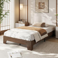 GarveeHome Wood Twin Size Bed Frame, Platform Nature Bed with Strong Wooden Slats,No Box Spring Needed,Minimalist Bedroom Furniture,Contemporary Wooden Bed Frame,Easy Assembly