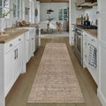 PureCozy 2x8 Runner Rug Brown Machine Washable Hallway Kitchen Vintage Distressed Non Slip Carpet Indoor Small Long Low Pile Thin Bedroom Bathroom Retro Accent Throw Rug Laundry Living Room
