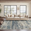 Art&Tuft Washable Rugs 8x10, Anti-Slip Backing Abstract 8x10 Area Rugs, Stain Resistant Rugs for Living Room, Foldable Machine Washable Area Rugs (8'x10', Navy)