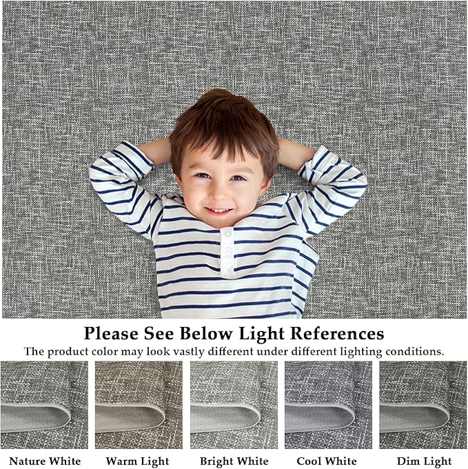 RUGSREAL Washable Rug 10x13 for Living Room Modern Abstract Area Rug Non-Slip Large Contemporary Bedroom Rug Stain Resistant Aesthetic Accent Floor Carpet Foldable Solid Rug for Home Office, Grey