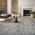 Srugn Washable Rugs 8x10 Area Rugs for Living Room,Rugs for Bedroom,Large Carpets,Ultra Soft Faux Wool Retro Dining Room Rug,Non Slip&Non-Shedding Low Pile Vintage Print Rug for Home Office,Green