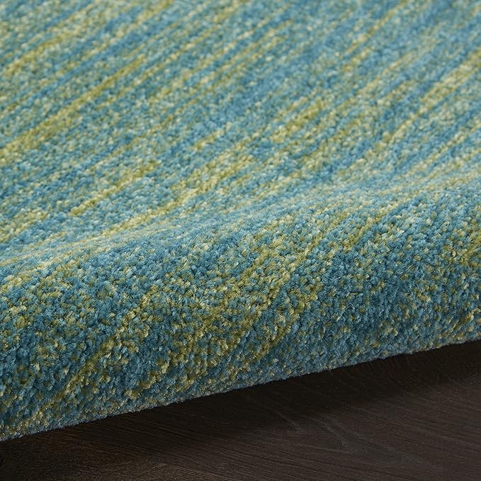 Nourison Home Nourison Essentials Blue Green 9' x 12' Area Rug - Easy Clean, Non Shedding, Bed Room, Living Room, Dining Room, Kitchen (9' x 12')