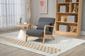 KEIKI Mid Century Modern Accent Chair, Comfortable Chair for Bedroom and Living Room, with Wooden Frame and Supportive Waist Pad