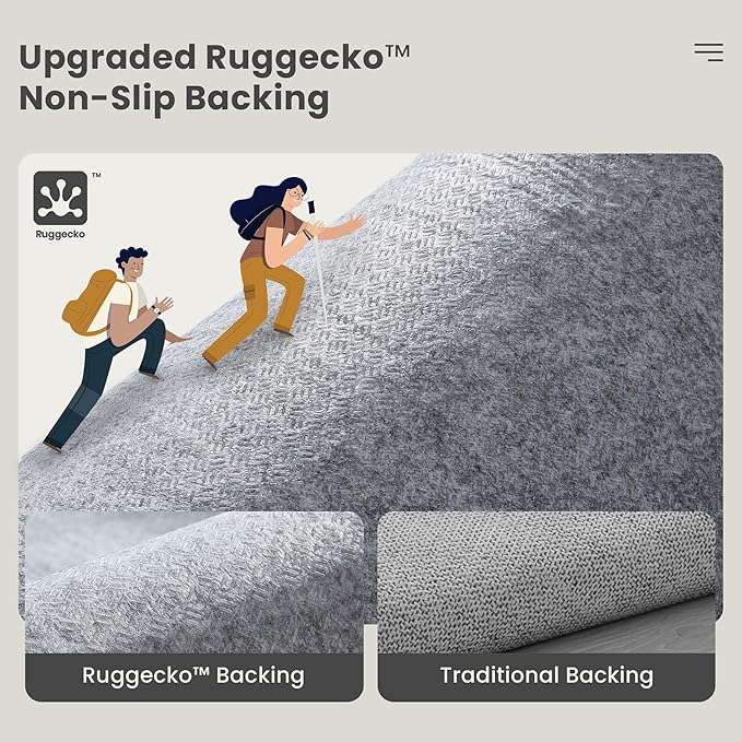 Valenrug Runner Rug Non Slip - 2x6 Runner Rugs for Hallways High-Low Pile Textured Rugs Runners, Folable Washable Runner Rug for Kitchen Bedroom Entryway Laundry Living Room, Beige