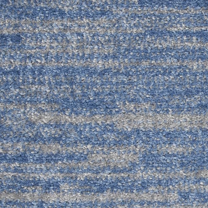 Nourison Home Nourison Essentials Blue Grey 2'2" x 20' Area Rug - Easy Clean, Non Shedding, Bed Room, Living Room, Dining Room, Kitchen (20' Runner)