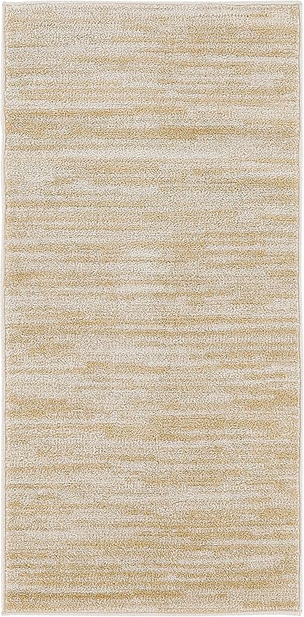 Nourison Home Nourison Essentials Ivory Gold 2' x 4' Area Rug - Easy Clean, Non Shedding, Bed Room, Living Room, Dining Room, Kitchen (2' x 4')