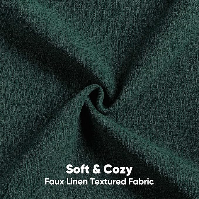 HAUSSY Teal Throw Pillow Covers 26x26 Inch Set of 2,Boho Decorative Faux Linen Throw Pillows Cozy Farmhouse Accent Cushion Covers,Home Decor for Couch Sofa Bed Living Room