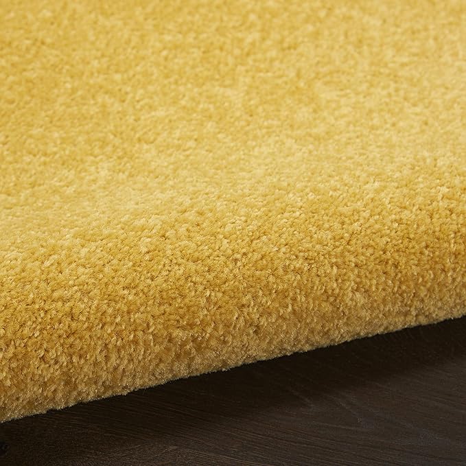 Nourison Home Nourison Essentials Yellow 2'2" x 20' Area Rug - Easy Clean, Non Shedding, Bed Room, Living Room, Dining Room, Kitchen (20' Runner)