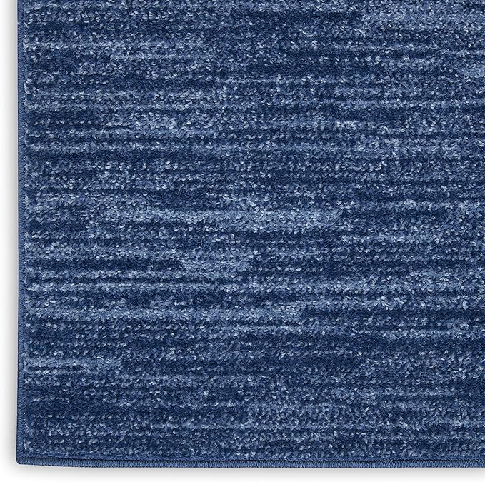 Nourison Home Nourison Essentials Navy Blue 6' x 9' Area Rug - Easy Clean, Non Shedding, Bed Room, Living Room, Dining Room, Kitchen (6' x 9')