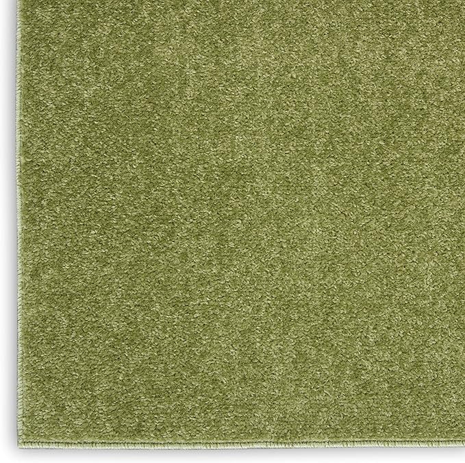 Nourison Home Nourison Essentials Green 2'2" x 10' Area Rug - Easy Clean, Non Shedding, Bed Room, Living Room, Dining Room, Kitchen (10' Runner)