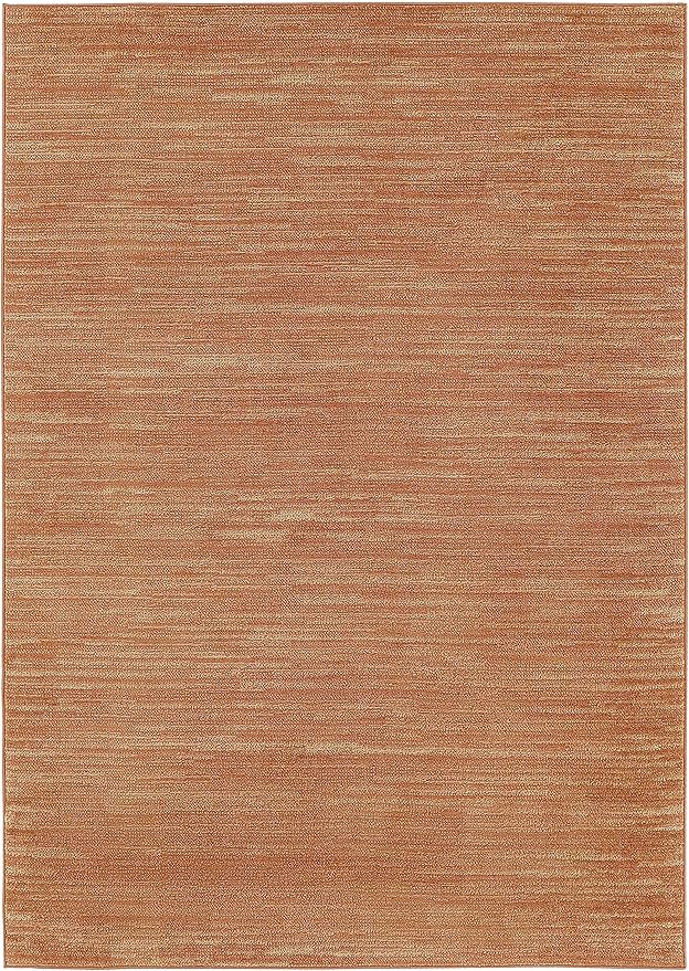 Nourison Home Nourison Essentials Rust 4' x 6' Area Rug - Easy Clean, Non Shedding, Bed Room, Living Room, Dining Room, Kitchen (4' x 6')