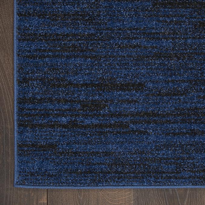 Nourison Home Nourison Essentials Midnight Blue 3' x 5' Area Rug - Easy Clean, Non Shedding, Bed Room, Living Room, Dining Room, Kitchen (3' x 5')