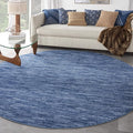 Nourison Home Nourison Essentials Navy Blue 10' x Round Area Rug - Easy Clean, Non Shedding, Bed Room, Living Room, Dining Room, Kitchen (10' x Round)