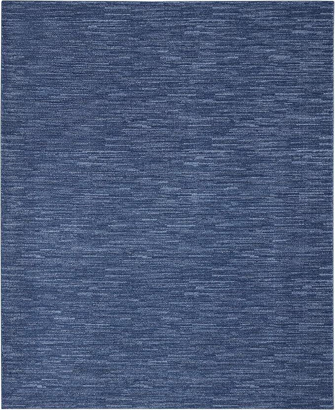 Nourison Home Nourison Essentials Navy Blue 8' x 11' Area Rug - Easy Clean, Non Shedding, Bed Room, Living Room, Dining Room, Kitchen (8' x 11')