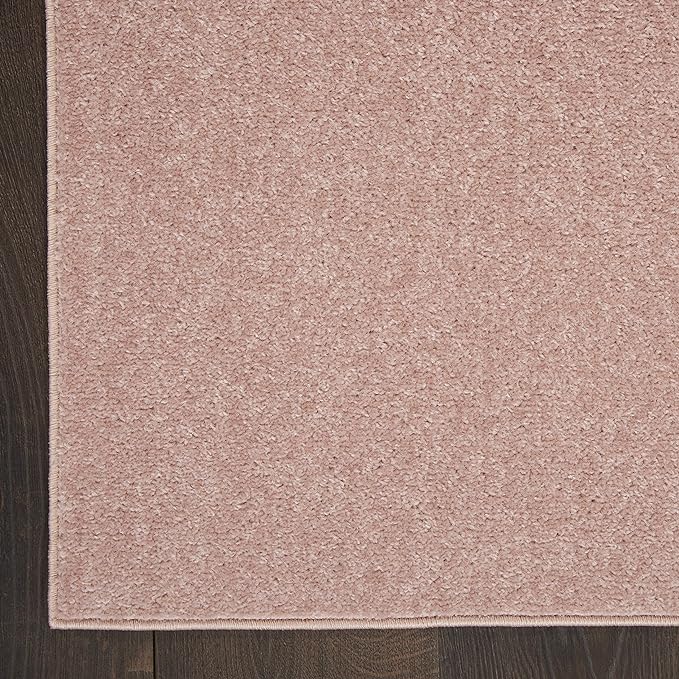 Nourison Home Nourison Essentials Pink 7' x Square Area Rug - Easy Clean, Non Shedding, Bed Room, Living Room, Dining Room, Kitchen (7' x Square)