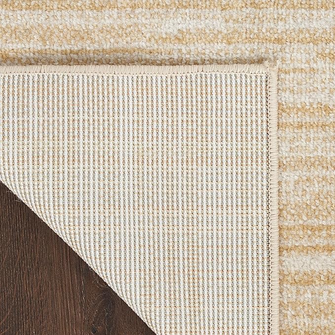 Nourison Home Nourison Essentials Ivory Gold 7' x Square Area Rug - Easy Clean, Non Shedding, Bed Room, Living Room, Dining Room, Kitchen (7' x Square)